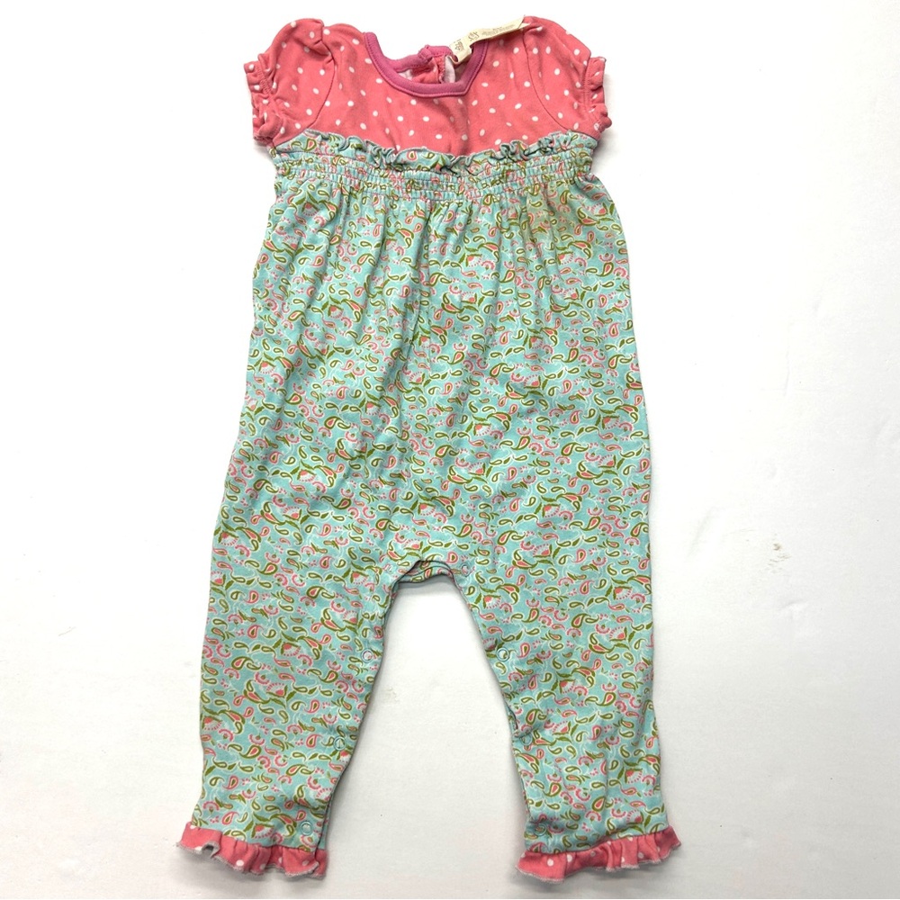 5 for $25 🥳 Matilda Jane Pink and Green Baby Romper Jumpsuit Paisley Print